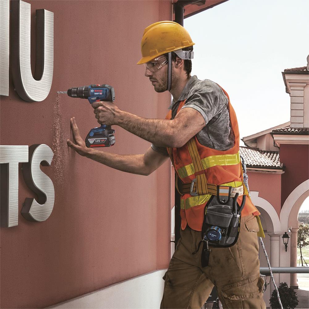 สว่านกระแทกไร้สาย (พร้อมแบตเตอรี่) BOSCH GSB18V-50 (2AH) 18 โวลต์