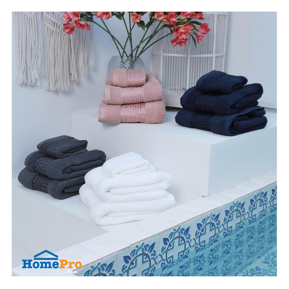 ผ้าขนหนู HOME LIVING STYLE CAMILA 30X60 นิ้ว สีน้ำเงินเข้ม