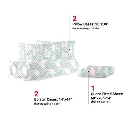 ชุดผ้าปูที่นอน 5 ฟุต 5 ชิ้น FROLINA MICROTEX DF036_2