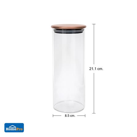 ขวดโหลแก้วฝาดึง KECH SS SLIM L 0.9 ลิตร สีใส_4