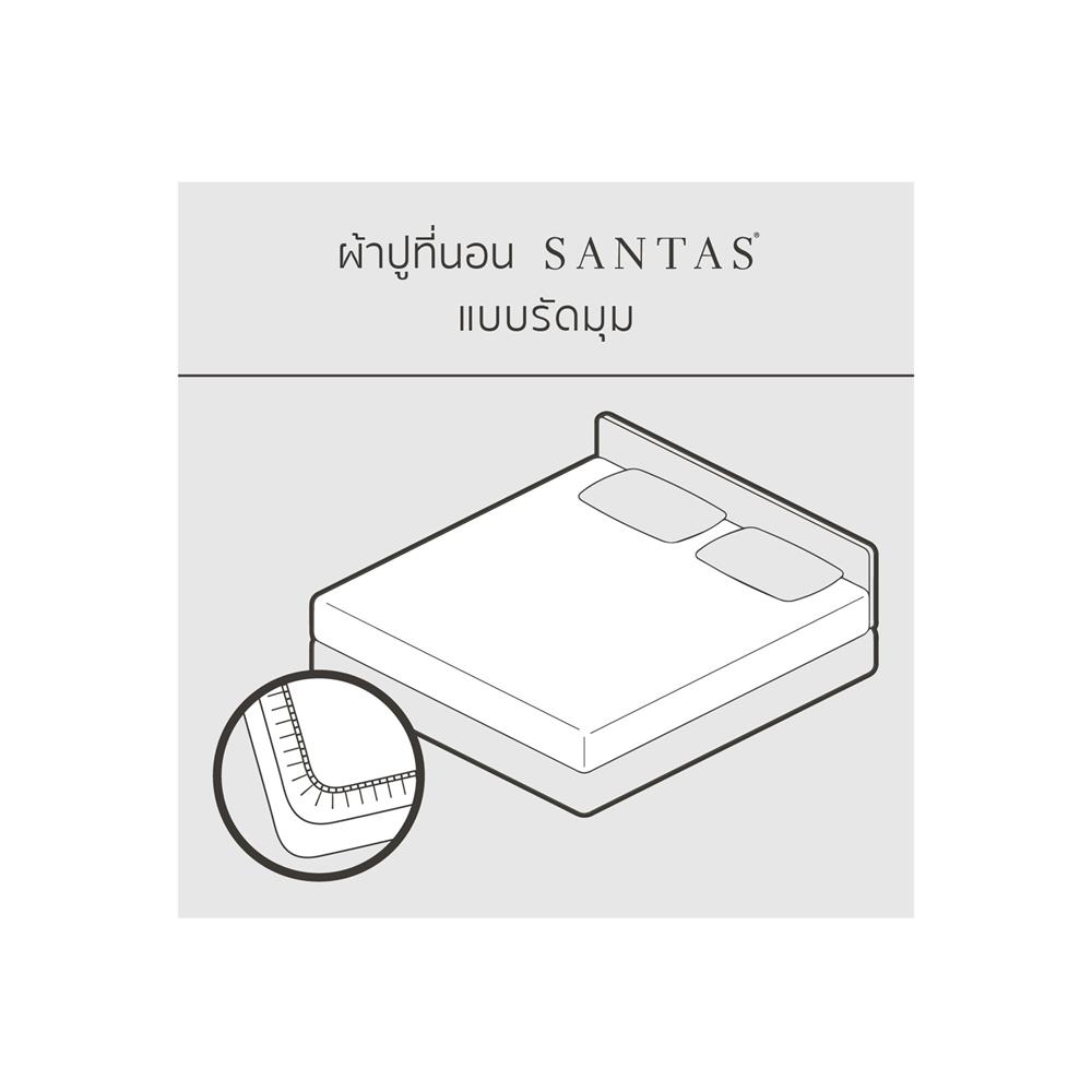 ชุดผ้าปูที่นอน 5 ฟุต 6 ชิ้น SANTAS CHIRPY สีชมพู