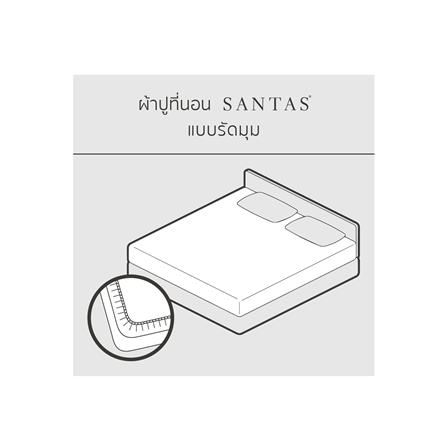 ชุดผ้าปูที่นอน 5 ฟุต 6 ชิ้น SANTAS CHIRPY สีชมพู_4