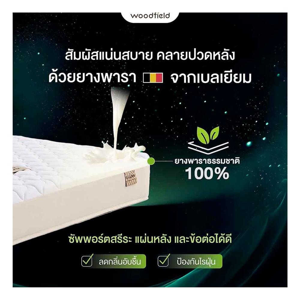 ที่นอน 6 ฟุต WOODFIELD E-HYBRID I พร้อมหมอนหนุน 2 ชิ้น