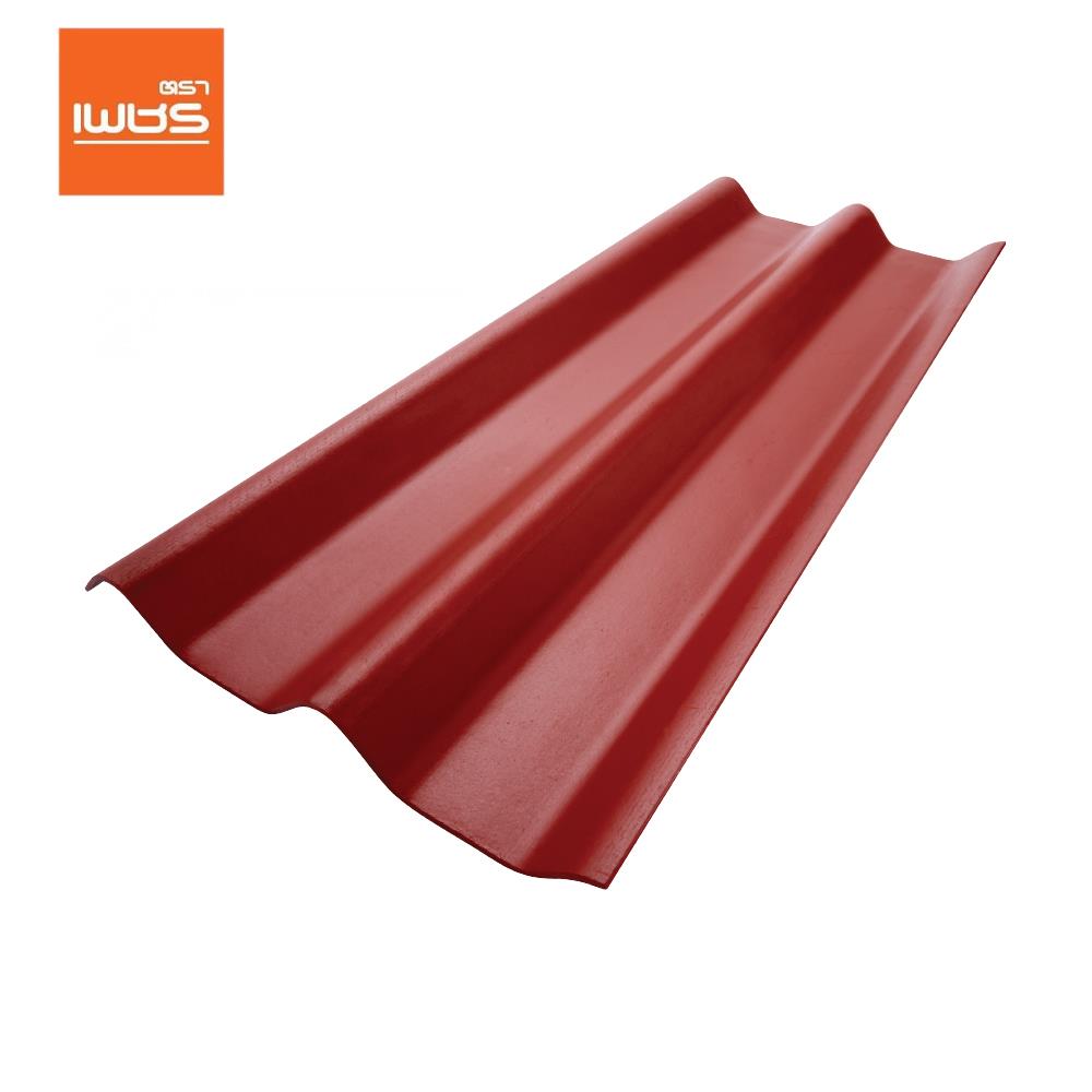 กระเบื้องหลังคา ลอนคู่ ตราเพชร 0.4x50x120 ซม. สีแดงมั่งมี