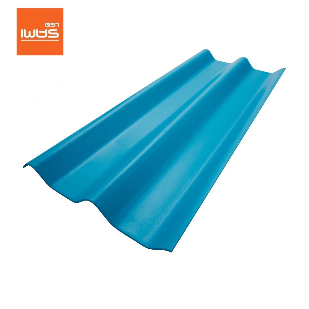 กระเบื้องหลังคา ลอนคู่ ตราเพชร 0.4x50x120 ซม. สีฟ้าร่มรื่น