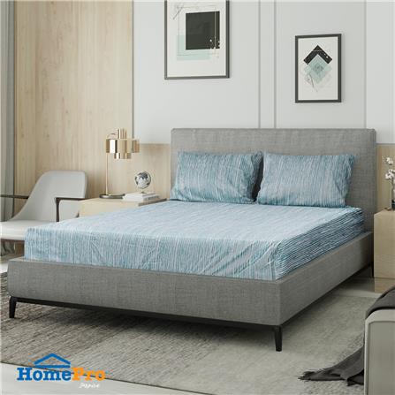ชุดผ้าปูที่นอน 6 ฟุต 3 ชิ้น HOME LIVING STYLE DECON สีฟ้า_0