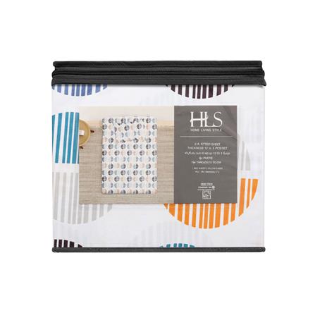 ชุดผ้าปูที่นอน 6 ฟุต 3 ชิ้น HOME LIVING STYLE PUFFIE สี MULTICOLOR_4