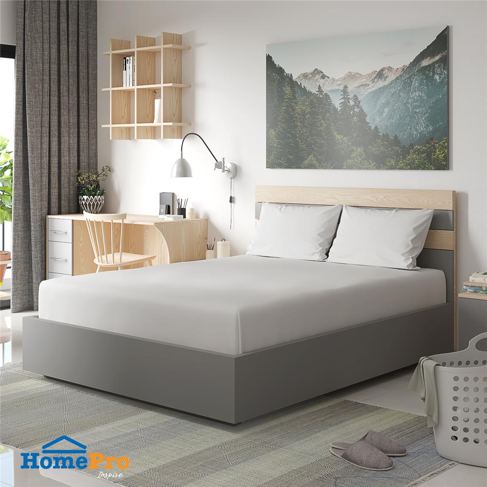 ชุดผ้าปูที่นอน 6 ฟุต 3 ชิ้น HOME LIVING STYLE AIR-FEEL สีขาว