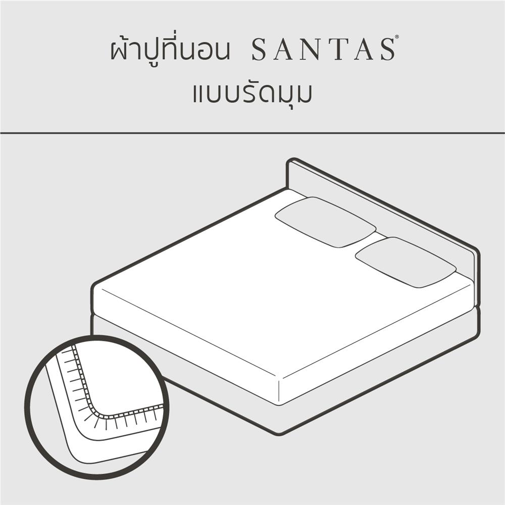 ชุดผ้าปูที่นอน 5 ฟุต 5 ชิ้น SANTAS RALLY สีเบจ