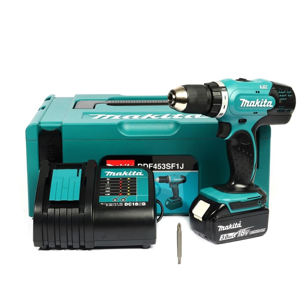 สว่านไร้สาย (พร้อมแบตเตอรี่) MAKITA DDF453SF1J 18 โวลต์