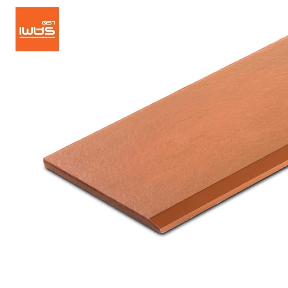 ไม้เชิงชาย ลบมุม ตราเพชร 1.6x15x400 ซม. สีรองพื้นสักทอง