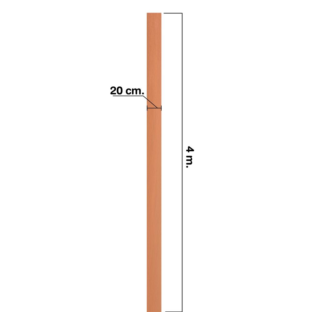 ไม้เชิงชาย ลบมุม ตราเพชร 1.6x20x400 ซม. สีรองพื้นสักทอง
