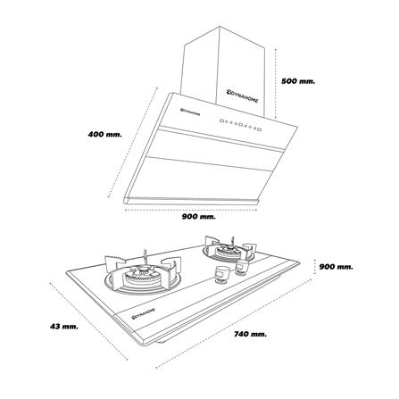 เตาฝัง+เครื่องดูดควัน DYNA HOME DH218VA+DH2000G_1