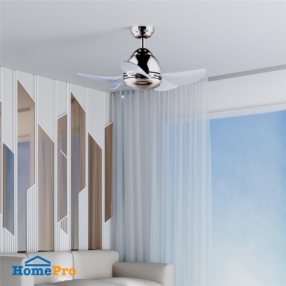 พัดลมไม่มีโคมไฟ CARINI CT33501 33 นิ้ว 5 ใบพัด สีเงิน