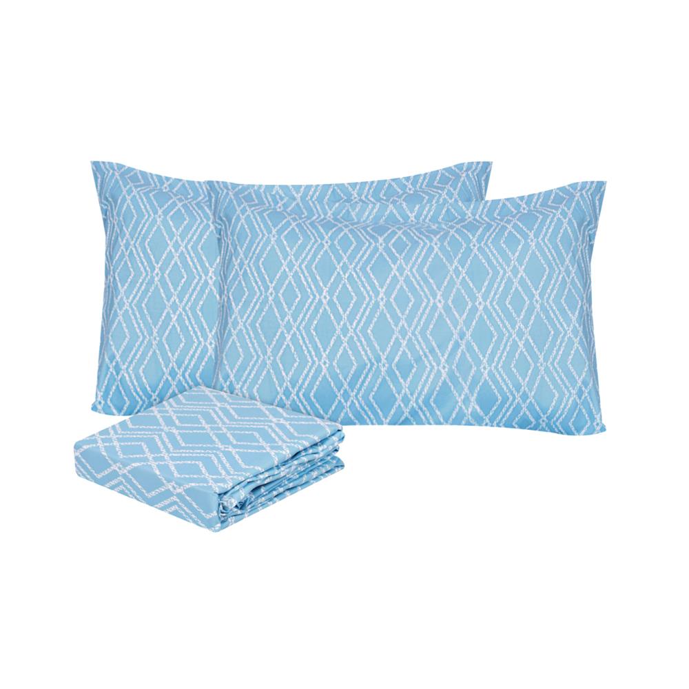 ชุดผ้าปูที่นอน 6 ฟุต 3 ชิ้น HOME LIVING STYLE ZEUS BLUE