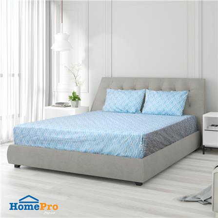 ชุดผ้าปูที่นอน 6 ฟุต 3 ชิ้น HOME LIVING STYLE ZEUS BLUE_0