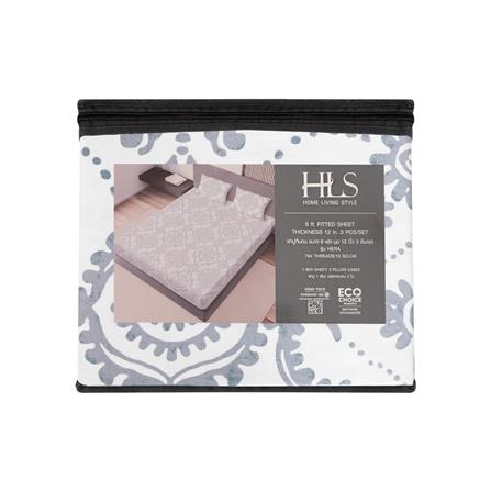 ชุดผ้าปูที่นอน 6 ฟุต 3 ชิ้น HOME LIVING STYLE HERA GREY_4