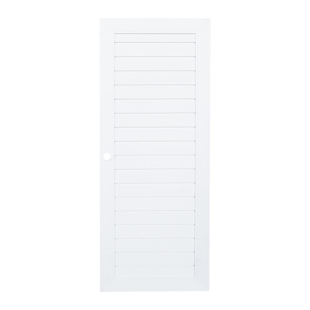 ประตูภายนอก UPVC เจาะลูกบิด ECO-DOOR TLW 80x200 ซม. สีขาว
