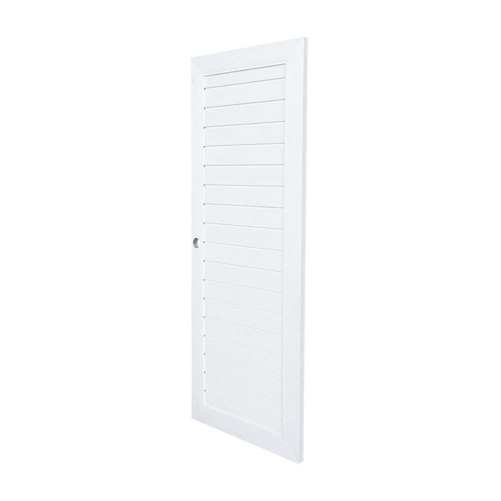 ประตูภายนอก UPVC เจาะลูกบิด ECO-DOOR TLW 80x200 ซม. สีขาว