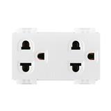 เต้ารับคู่ 3 ขา CT ELECTRIC CPS-116 สีขาว