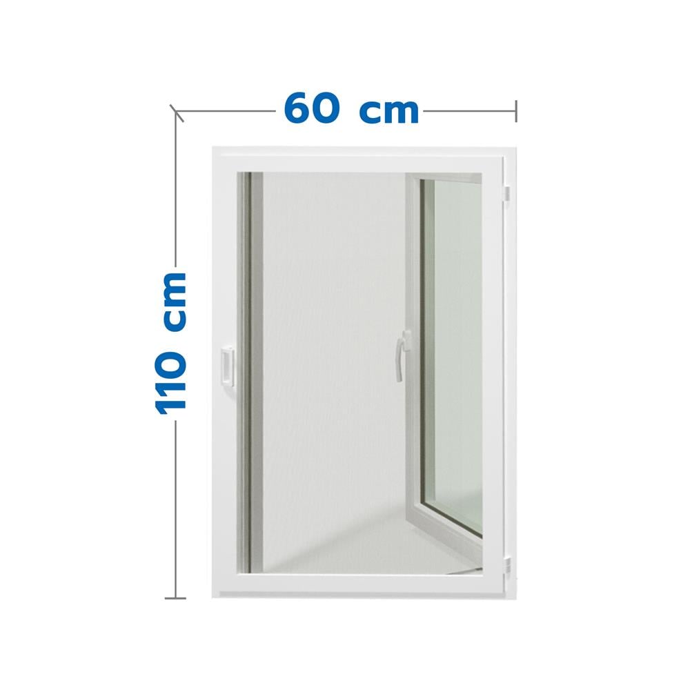 หน้าต่างบานเปิด UPVC มุ้ง AMIGO 60X110 ซม. สีขาว