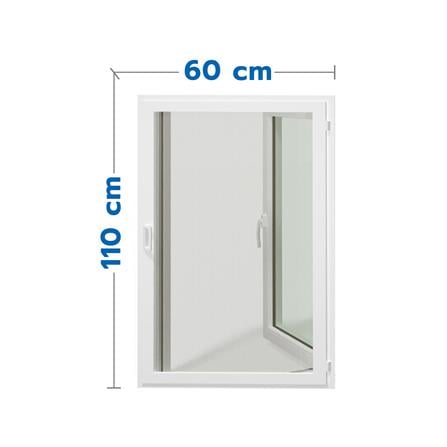 หน้าต่างบานเปิด UPVC มุ้ง AMIGO 60X110 ซม. สีขาว_0