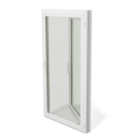 หน้าต่างบานเปิด UPVC มุ้ง AMIGO 60X110 ซม. สีขาว_1