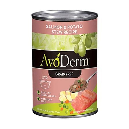 อาหารเปียกสุนัข AVODERM SALMON AND POTATO STEW CANNED 354 ก._0