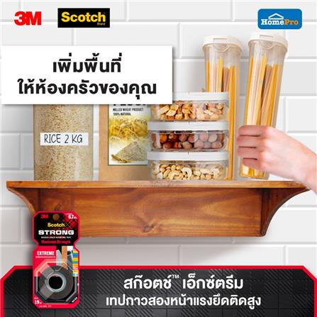 เทปกาว 2 หน้า ชนิดแรงยึดสูง 3M 19 มม.x1.5 ม._2