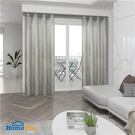 ผ้าม่าน EYELET HOME LIVING STYLE ALLIC UV 130X220 ซม. สีเทาอ่อน_4