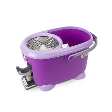 ชุดอุปกรณ์ถังปั่นพร้อมไม้ม็อบ BE WISH DOUBLE WASH BOBO MAX SERIES 2 สีม่วง_1