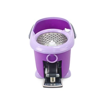 ชุดอุปกรณ์ถังปั่นพร้อมไม้ม็อบ BE WISH DOUBLE WASH BOBO MAX SERIES 2 สีม่วง_2