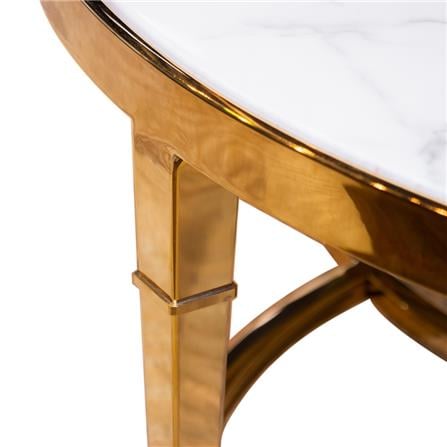 โต๊ะกลาง HS FURNITURE MALL BRUSSELS สีขาว/ทอง_2