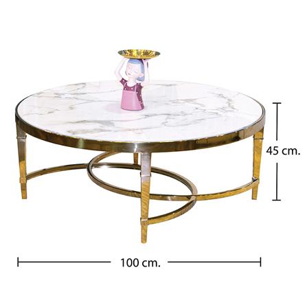 โต๊ะกลาง HS FURNITURE MALL BRUSSELS สีขาว/ทอง_5