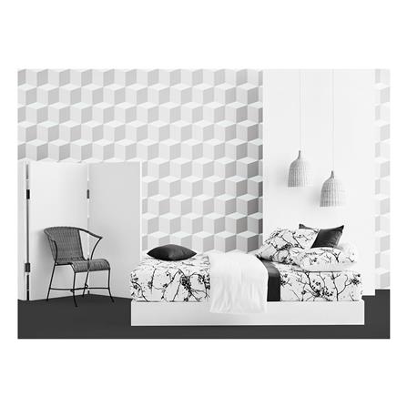 ชุดผ้าปูที่นอน 6 ฟุต 5 ชิ้น LOTUS BLACK&WHITE LI-BW 04W_0