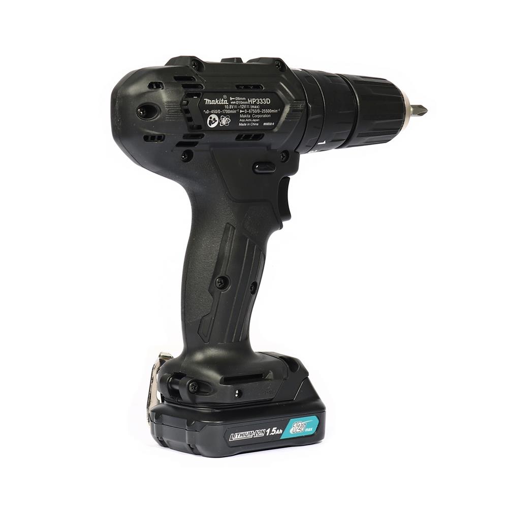 สว่านกระแทกไร้สาย (พร้อมแบตเตอรี่) MAKITA HP333DYX3B 12 โวลต์