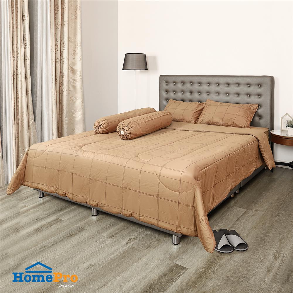 ชุดผ้าปูที่นอน 6 ฟุต 6 ชิ้น HOME LIVING STYLE KANA สีน้ำตาล_0