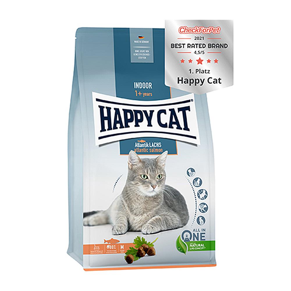 อาหารแมว HAPPY CAT INDOOR ATLANTIK-LACHS 300 ก.