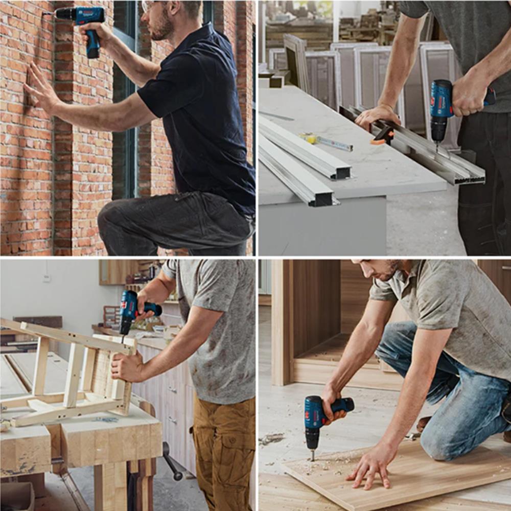 สว่านกระแทกไร้สาย (พร้อมแบตเตอรี่) BOSCH GSB120-LI 12 โวลต์