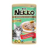 อาหารเปียกแมว NEKKO TUNA WITH CHICKEN IN GRAVY 70 ก.
