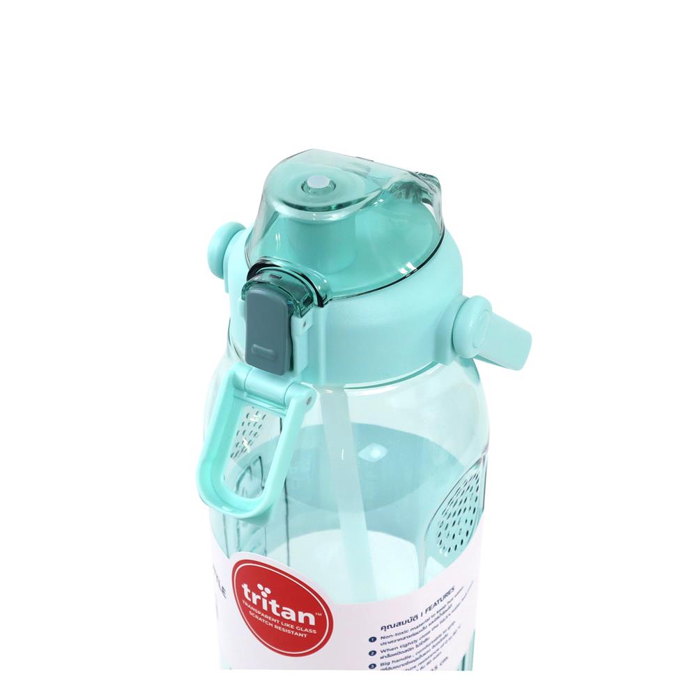 ขวดน้ำ TRITAN พร้อมหลอด SUPER LOCK 6927 2 ลิตร สีเขียว