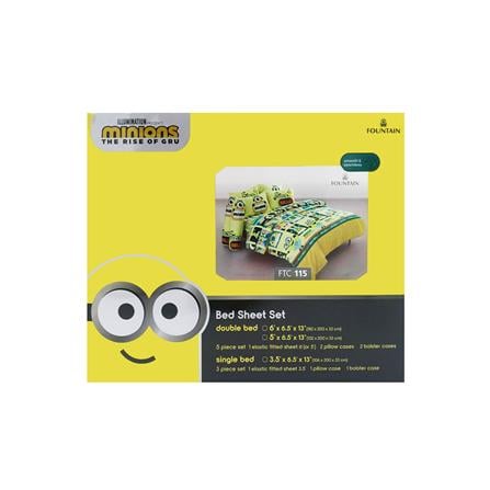 ชุดผ้าปูที่นอน 5 ฟุต 5 ชิ้น FOUNTAIN MINIONS FTC115_3