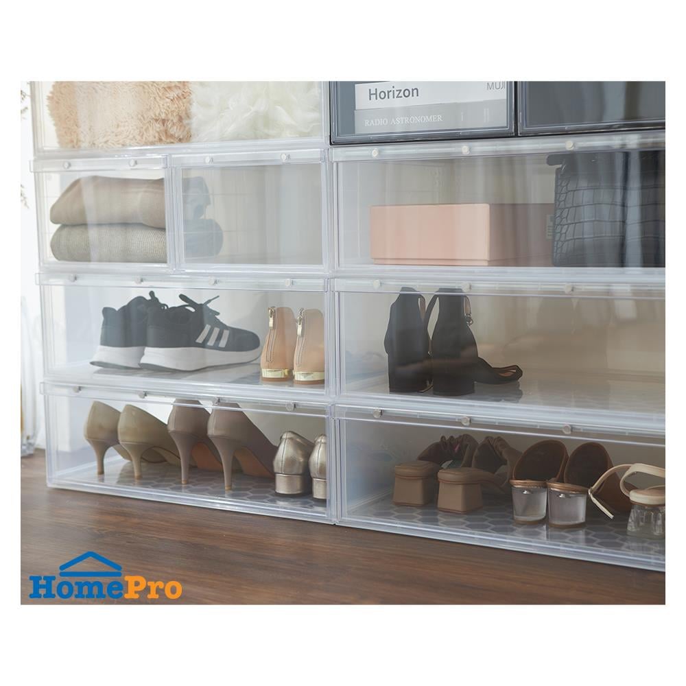 กล่องรองเท้า STACKO MAGNETIC LOCK 56X37X18.30 ซม. ใส