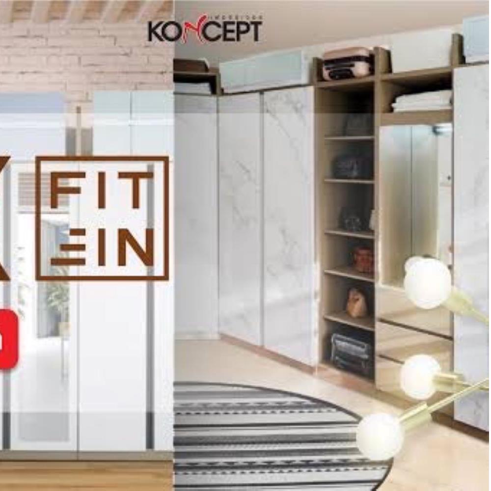 ตู้เสื้อผ้า 2 บานเปิด KONCEPT BLOX 100 ซม. ลายหินอ่อน สีขาว