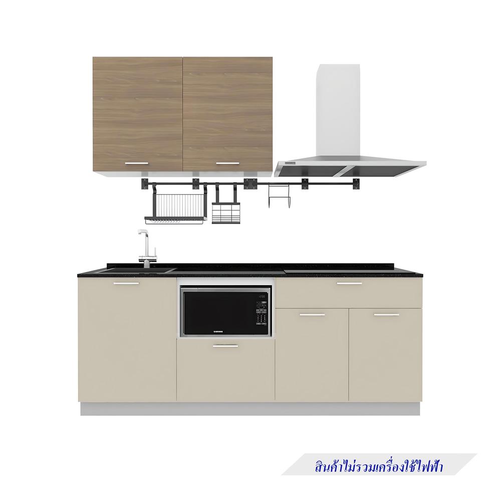ครัวไม้สำเร็จ STARMARK CONTE 211H_L ท็อปดำ