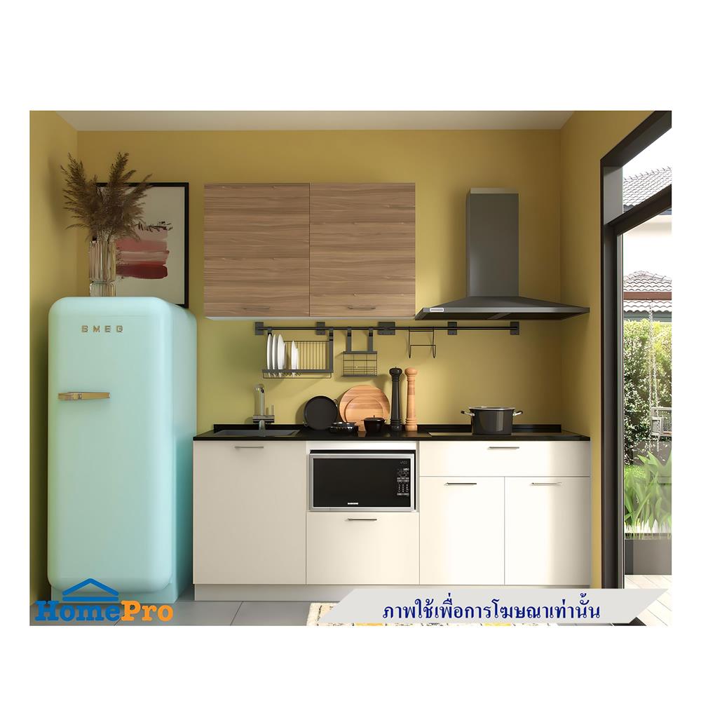 ครัวไม้สำเร็จ STARMARK CONTE 211H_L ท็อปดำ