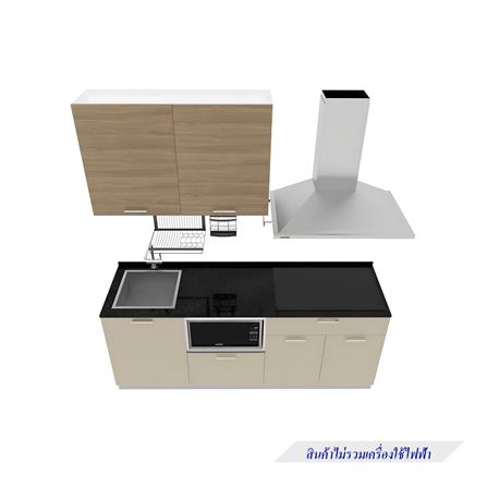 ครัวไม้สำเร็จ STARMARK CONTE 211H_L ท็อปดำ_2