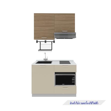 ครัวไม้สำเร็จ STARMARK CONTE 121_L ท็อปขาว_1