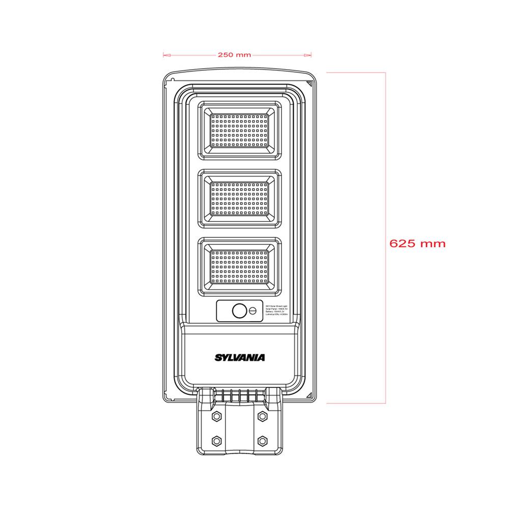 ไฟถนน SOLAR SYLVANIA SKY SOLAR 15 วัตต์ DAYLIGHT สีเทา