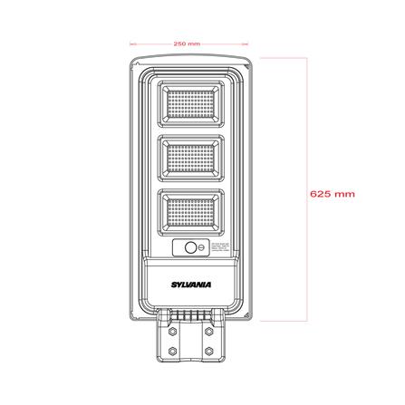 ไฟถนน SOLAR SYLVANIA SKY SOLAR 15 วัตต์ DAYLIGHT สีเทา_4